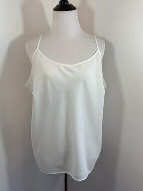 Talbots top 14 Petite beige lining women sleeveless spaghetti strap lightweight